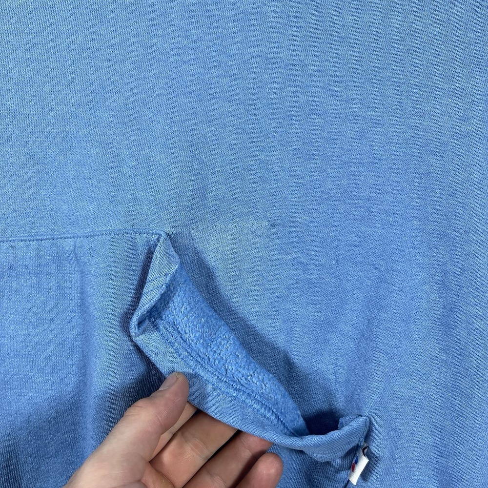 Vintage Russell Athletic Hoodie Mens Medium Blue NIU Illinois University Y2K - Picture 4 of 8